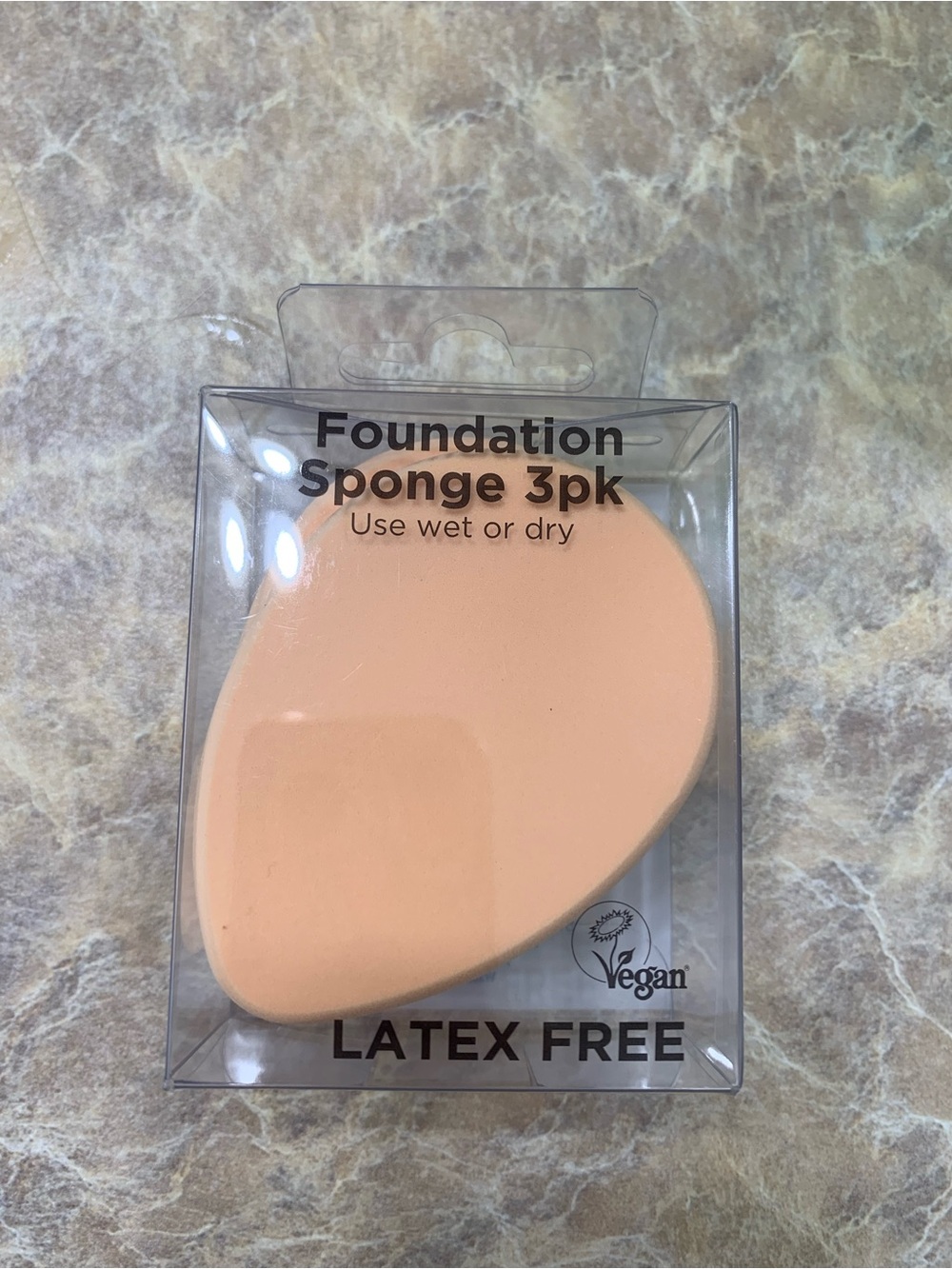 Latex-Free Foundation Sponge 3pk - Peach